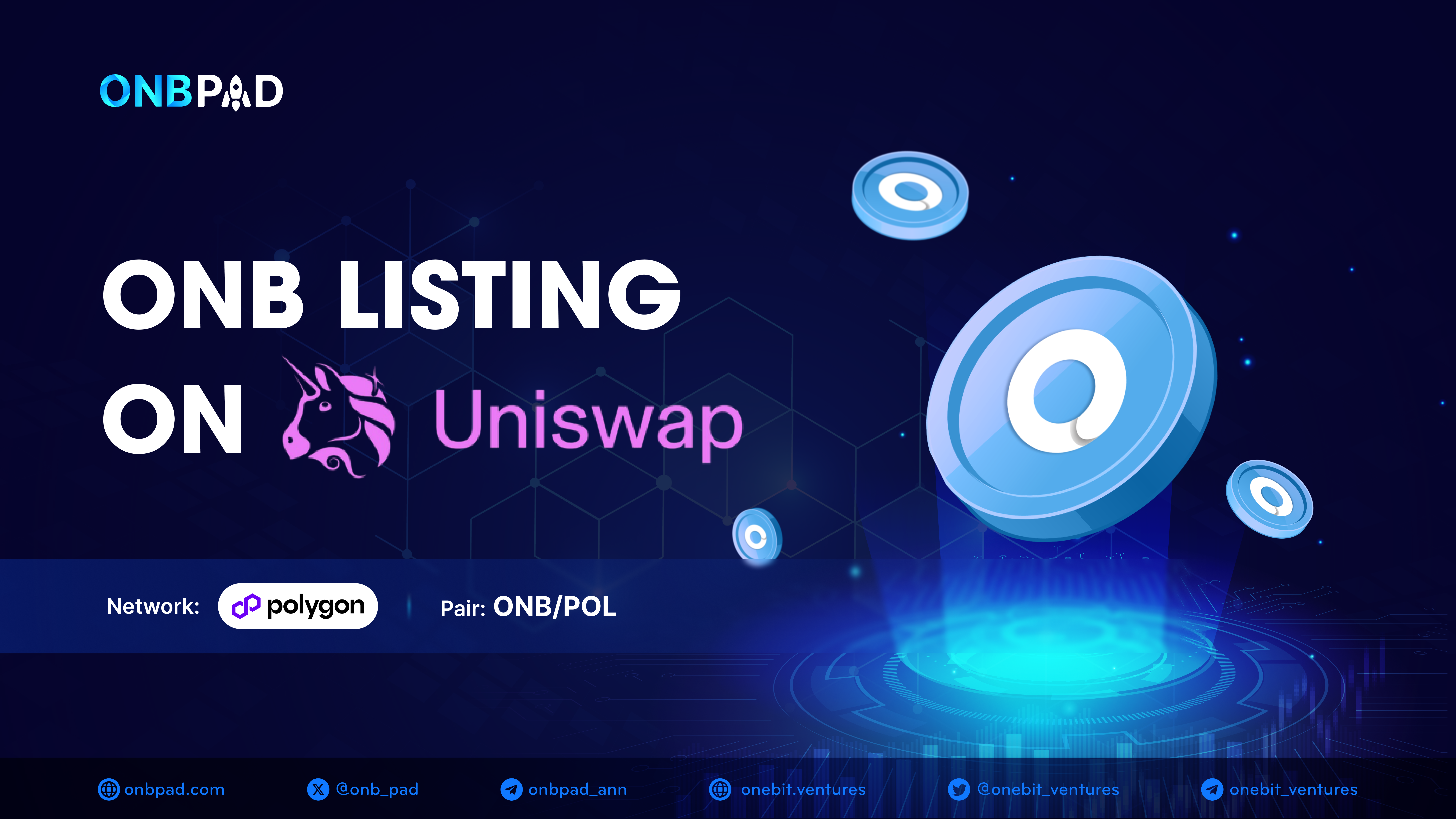 ๐ ONB IS OFFICIALLY LISTED ON UNISWAP (POLYGON)